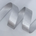 Ruban de soie flocon de neige argenté à double bordure pour bricolage et décoration - 2,5cm de Large x 10 Yards