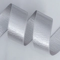 Ruban argenté scintillant à bords roulés pour la décoration de vêtements DIY - 3,8cm de Large x 10 Yards