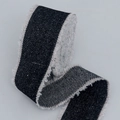 4cm Dunkelblaues Jeansband mit weißen Fransen für DIY-Kleidungsdekoration - Tiefschwarz / 4cmx5 Yards