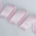 Light pink jacquard satin ribbon with floral leaf pattern for DIY crafts and hair accessories - Straight Edge / 2.5cm*10 Yards / Pink Floral