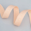 Licht oranje en wit visgraat lint voor handgemaakte haarelastiekjes en geschenken - 1.5cm*50 Yards / Geel En Wit