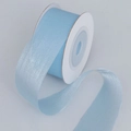 Light blue 2.5cm matte organza ribbon roll for DIY wedding floral gift wrapping - Blue