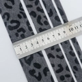 Leopard print velvet ribbons in various widths for DIY hair accessories and crafts - Customizable Width