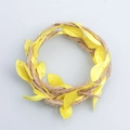 Creative natural hemp rope with bright yellow leaves for DIY decorative weaving and crafts - Yellow