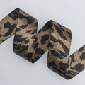 Nastro leopardato dorato a doppia faccia con finitura bronzo metallizzato per capelli - Stile Leopardo Dorato Extra Largo (金色豹纹【3.8cm*10码】)