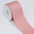 Single roll of 6cm pink polyester satin ribbon with wired edges for DIY gift wrapping - Dusty Pink