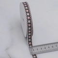 12mm floral jacquard ribbon with embroidery and scalloped lace edge on marble surface - 1cm / Custom Size (Contact Customer Service)