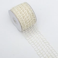 Naturfarbenes Jute-Netzband auf Rolle für DIY-Bastelarbeiten und Geschenkverpackungen - Beige