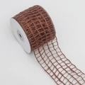 Braunes Jute-Netzband mit Gitterstruktur für rustikale DIY-Geschenkverpackungen - Braun