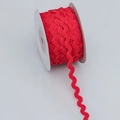 Nastro ondulato ric-rac rosso acceso da 5mm su rotolo per cucito e artigianato - Rosso