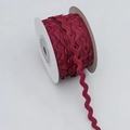 Rotolo di nastro ric rac bordeaux da 5mm per progetti di cucito e artigianato DIY - Borgogna