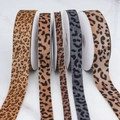 Single-sided velvet leopard print ribbon collection for DIY bows and garment accessories - Other Colors Custom