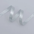 Metallic silver polyester satin ribbon with subtle texture for elegant DIY gift wrapping - 1cm x 10 Yards / Silver