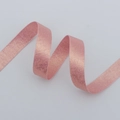 Rose gold polyester satin ribbon with metallic texture for DIY flower gift packaging - 1.5cm x 10 Yards / Pink
