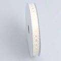 Polyester lace ribbon in white on a spool for DIY crafts and gift wrapping decoration - Medium Width Spool / Yellow