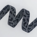 Grey leopard print velvet ribbon with black pattern for DIY hairbow accessories - No. 5 Gray Leopard / 2.5cm x 10 Yards