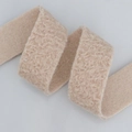 Hellrosa gewelltes Beflockungs-Samtband für DIY-Haarschmuck und Geschenkverpackungen - 3.8cm*25Yards / Braun