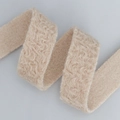 Beigefarbenes gewelltes Beflockungsband für DIY-Haarschleifen und Geschenkverpackungen - 2,5 cm * 25 Yards / Braun
