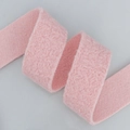 Pink wavy flocked velvet ribbon with soft texture for DIY bows and gift wrapping - 3.8cm*5Yards / Pink