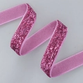 Sparkling pink sequin velvet ribbon with metallic luster for DIY clothing accessories - 015# Light Purple 【1cm*200 Yards】