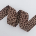 Leopard print velvet ribbon for DIY bows and hair accessories in classic brown and black - No. 4 Light Brown Leopard / 4cm x 10yd