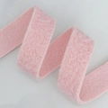 Pink curly plush ribbon for DIY crafts and hair accessories in soft faux fur texture - 2.5cm*5Yards / Pink