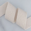 Roll of cream white wavy sherpa fleece ribbon for DIY bows and gift wrapping crafts - 5cm*5 Yards / Milk White