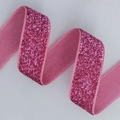 Sparkling rose pink sequin velvet ribbon with glittery texture for gift wrapping and DIY - 018# Rose Red 【2cm*100 Yards】