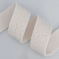 Off-white wavy flocked ribbon with soft lamb wool texture for DIY hair bows and gift wrapping - 3.8cm*5Yards / Milk White
