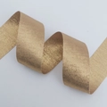 Golden double-sided metallic satin ribbon with a textured finish for gift wrapping - 3.8cm x 10 Yards / Yellow