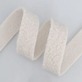 Off-white wave flocking velvet ribbon for DIY handmade hair bows and gift wrapping - 2.5cm*5Yards / Milk White