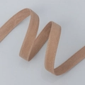 Nastro in pelle scamosciata marrone chiaro a doppia faccia per accessori per capelli - 10mm / Cachi