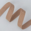 Nastro in velluto scamosciato marrone chiaro con bordi cuciti per fai da te e accessori - 1.5cm / Cachi