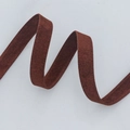 Ruban en velours floqué marron foncé avec bords pressés pour accessoires cheveux DIY - Café-Étroit