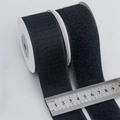 Black self-adhesive hook and loop fastener tape roll, 50mm wide cable organizer strap - Black (3.8cm)
