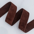 Ruban en daim marron foncé avec bords cousus pour l'artisanat DIY et les accessoires - Café-Large