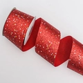 Funkelndes rotes Glitzerband mit Sternenmustern auf Rolle für DIY-Bastelarbeiten - 6.3cm*10 Yards / Rot