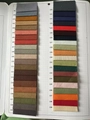 Detailed fabric color chart showing textured cotton linen ribbons with numbered swatches - Color Chart 4