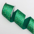Funkelndes grünes Glitzerband mit Sternen für DIY-Schleifen und Bastelarbeiten - 6.3cm*10 Yards / Grün