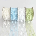 Cintas de encaje con estrellas en crema, azul, blanco y verde para manualidades de DIY - Otros colores personalizables