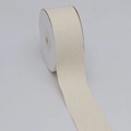 Roll of cream pearl textured poly-cotton ribbon for DIY crafts and garment sewing - Herringbone Texture 4cm*100m / Off-white