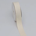 Roll of cream white cotton canvas ribbon with a flat weave texture for DIY crafts - Herringbone Texture 2.5cm*100m / Off-white