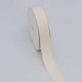 Roll of cream white pearl grain cotton ribbon for DIY crafts and garment sewing - Herringbone Texture 2.5cm*9m / Off-white