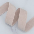 Beige velvet ribbon with stitched edges for DIY hair accessories and garment crafts - 2.5cm*10 Yards / Nude