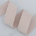 Beige faux suede ribbon with pressed edges for DIY bows and garment accessories - 4cm*10 Yards / Nude