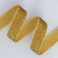 Glittering gold sequin velvet ribbon for gift wrapping and DIY apparel accessories - Yellow (1.6cm*20 Yards)