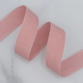 Elegant dusty pink velvet ribbon with embossed edges for DIY hair bow accessories - 2.5cm*10 Yards / Pink