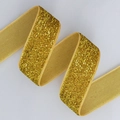 Sparkling gold glitter ribbon band with durable woven texture for gift wrapping - Yellow (2cm*20 Yards)