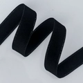 Double-sided black velvet ribbon for DIY hair bows with pressed edge details - 1.5cm*10 Yards / Black