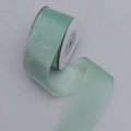 Transparente mintgrüne Organza-Bandrolle für Blumengeschenke und Bastelarbeiten - 3.8cm*20 Yards / Bohnengrün